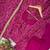Pink rayon gown with mirror embroidery set