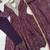 Plum rayon gown with mirror embroidery set