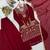 Maroon georgette palazzo suit with sequin embroidery