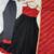 Black rayon bandhani gown with blooming georgette, suit set