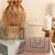 Gold twinkle potli and pink flap bag combo
