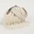 Pearl black embroidered clutch and white pearl batua bag combo