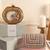 Gold mother of pearl clutch and pink flap bag combo