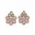 Gold plated pink kundan pearl floral ethnic wedding jewellery stud earring for women & girls