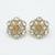 Pretty round shape peach kundan mehandi gold plated stud stud earring for women and girls