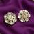 Pretty round shape peach kundan mehandi gold plated stud stud earring for women and girls