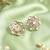 Royal round shape pink kundan mehandi gold plated stud stud earring for women and girls