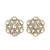 Smooth round shape white kundan mehandi gold plated stud stud earring for women and girls