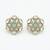 Splendid round shape mint kundan mehandi gold plated stud stud earring for women and girls
