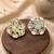 Splendid round shape mint kundan mehandi gold plated stud stud earring for women and girls