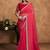 red zari organza satin dual sequin pearl stone detailing designer saree