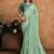 pista pure crepe satin floral sequin embroidery pearl stone handwork designer saree