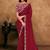 maroon crepe georgette sequence with moti work designer saree