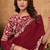 maroon crepe georgette sequence with moti work designer saree