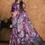 purple brasso embroidery with stone handwork designer saree