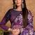 purple brasso embroidery with stone handwork designer saree