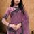 mauve crush sequence with hand work designer saree