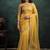 golden crush oraganza dual sequince embroidery with pearl & stone handwork designer saree