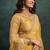 golden crush oraganza dual sequince embroidery with pearl & stone handwork designer saree