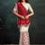 red & white printed upada with satin silk blend dual sequince embroidery with pearl handwork designer saree
