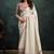 white upada silk blend dual sequince embroidery with pearl handwork designer saree