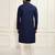 Buy blue resham embroidered kurta pajama set with sequins highlights