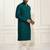 Buy green resham embroidered kurta pajama set with sequins highlights