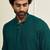 Buy green resham embroidered kurta pajama set with sequins highlights