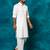 white cotton men's pathani kurta pajama set
