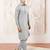 Classic grey cotton men's pathani kurta pajama set