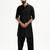 black cotton men's pathani kurta pajama set