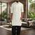 off white cotton men's pathani kurta pajama set