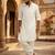 Classic off white cotton men's pathani kurta pajama set