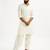 Classic off white cotton men's pathani kurta pajama set