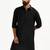 Classic black cotton men's pathani kurta pajama set