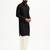 Classic black cotton men's pathani kurta pajama set