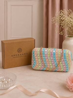 adorn wave embellished clutch with signature gift box 1