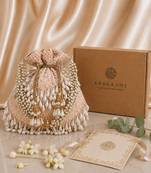 dangle pearl embellished  potli with signature gift box