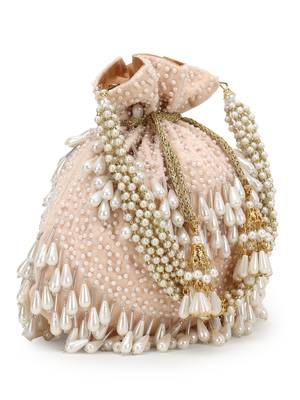 dangle pearl embellished  potli with signature gift box 3