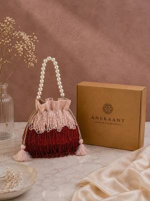 dangle bead work embellished potli with signature gift box 1