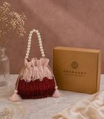 dangle bead work embellished potli with signature gift box