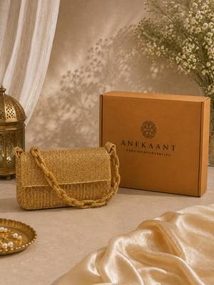 coffer striped embellished clutch with signature gift box 1