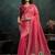 rasberry zari organza sequince embroidery with stone work designer saree