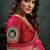 rasberry zari organza sequince embroidery with stone work designer saree