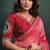 rasberry zari organza sequince embroidery with stone work designer saree