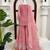 Rose salsa silk embroidered sharara suit set