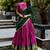 Rich Rani Pink Zari Weaving Cotton Engagement Wear Half Saree Lehenga