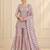 Mauve salsa silk embroidered sharara suit set