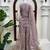 Mauve salsa silk embroidered sharara suit set