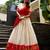 Charming White Zari Weaving Cotton Festive Wear Half Saree Lehenga